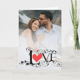 Valentinstag Romantische Liebesfotokarte Karte