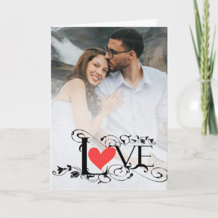 Valentinstag Romantische Liebesfotokarte Karte
