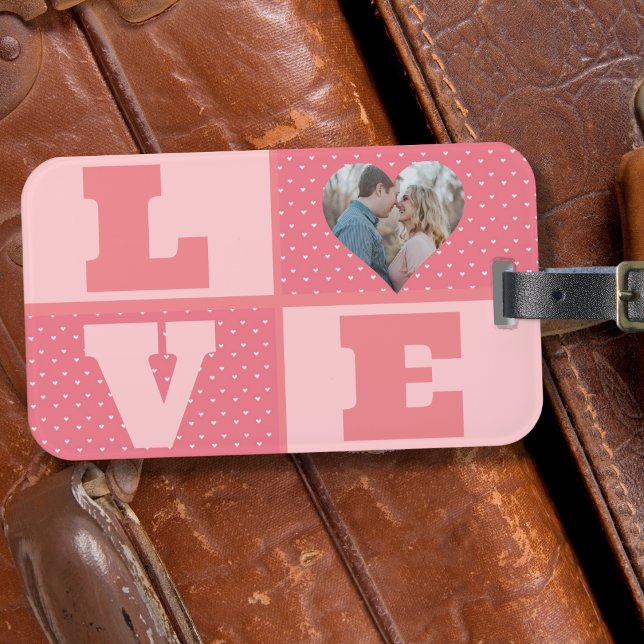 Valentinstag Romantische rosa Liebe Foto Gepäckanhänger (Von Creator hochgeladen)