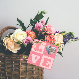 Valentinstag Romantische rosa Liebe Foto Geschenkanhänger