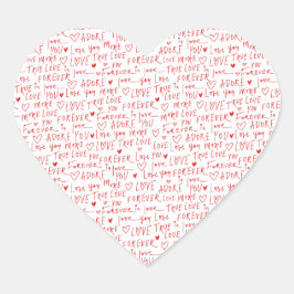 Valentinstag Romantische Worte Herz-Aufkleber