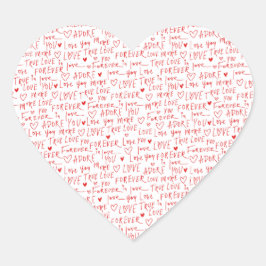 Valentinstag Romantische Worte Herz-Aufkleber