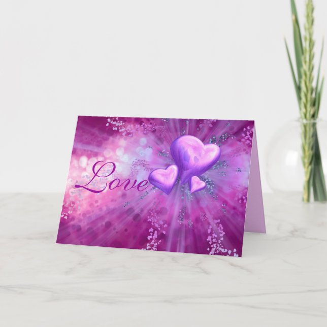Valentinstag Romantischer Gruß Feiertagskarte (Vorderseite)