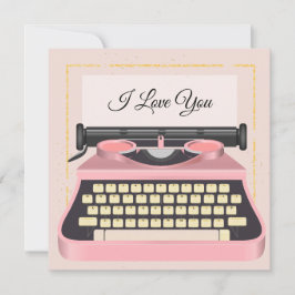 Valentinstag Romantischer Schriftsteller I Liebe Feiertagskarte