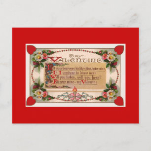 Valentinstag Romantisches Gedicht Postkarte
