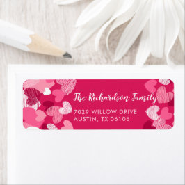 Valentinstag Rosa Herz Custom Rücksendeadresse