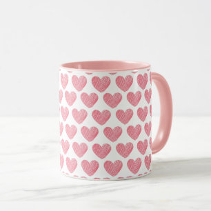 Valentinstag Rosa Herz Geschenk Tasse