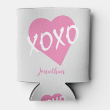 Valentinstag Rosa Herz Kisses Hugs XOXO Gray
