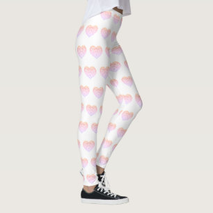 Valentinstag Rosa HERZ Leggings