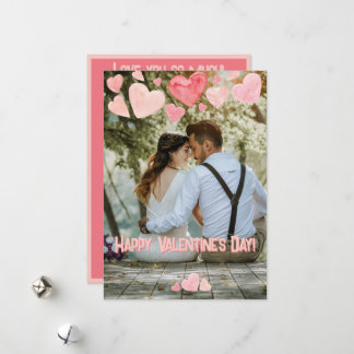 Valentinstag Rosa Herzen Overlay Fügen Sie Ihr Eig Feiertagskarte