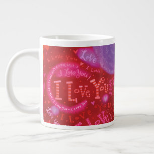 Valentinstag Rosa I Liebe Typografie Jumbo-Tasse