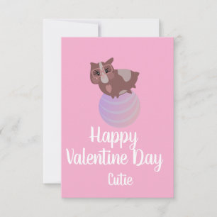 Valentinstag Rosa Süßer Hamster Karte