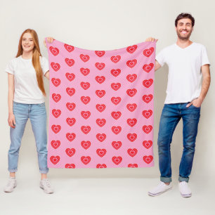 Valentinstag Rosa und Rot Zwei Tonne Herz Fleecedecke