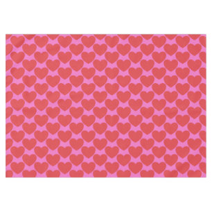Valentinstag-Rosa und rotes Herz-Muster-Party Tischdecke