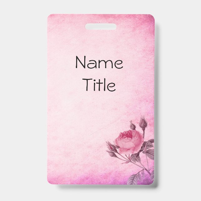 Valentinstag Rose Ausweis (Front)