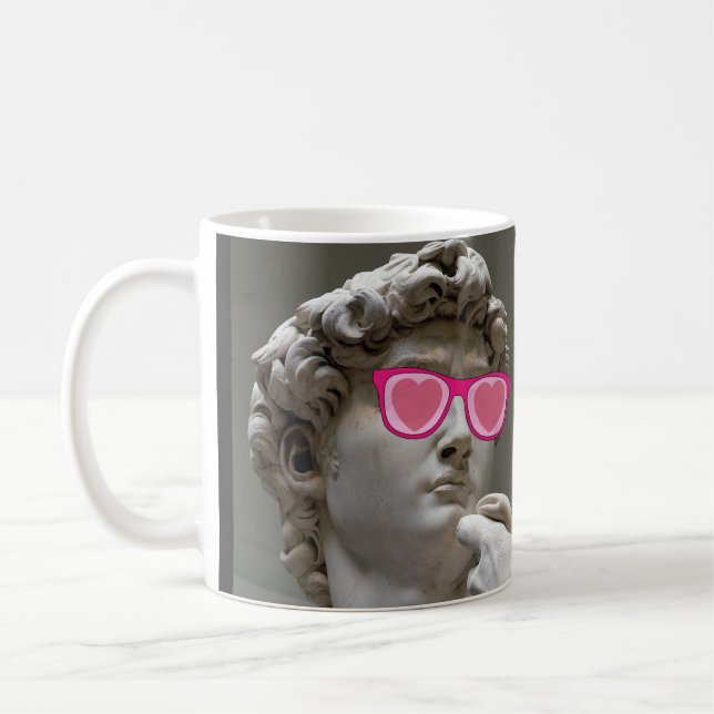 Valentinstag Rose farbige Brillen Kaffeetasse (Links)