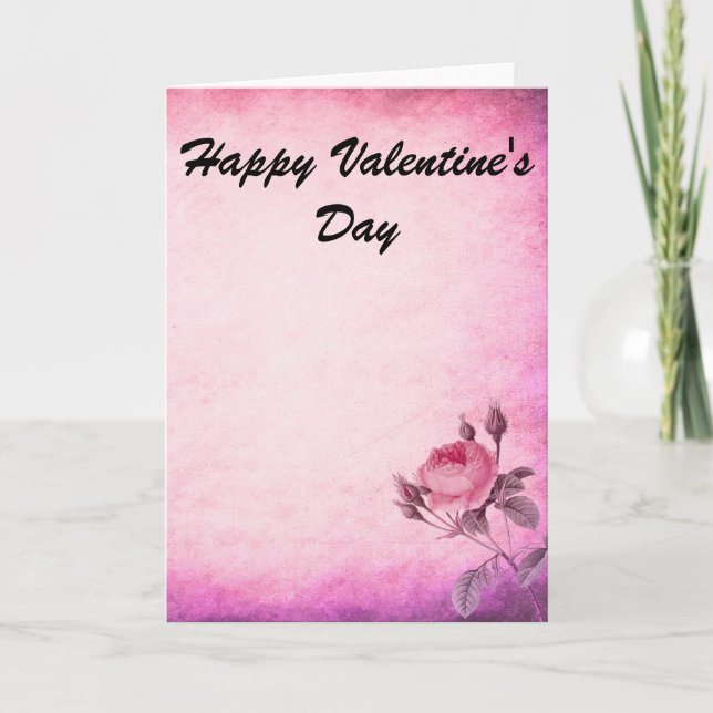 Valentinstag Rose Feiertagskarte (Vorderseite)