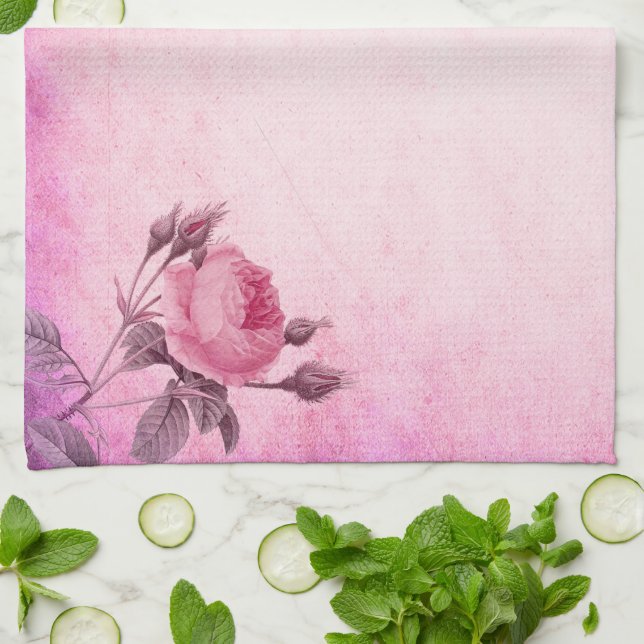 Valentinstag Rose Geschirrtuch (Gefaltet)