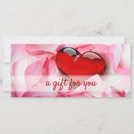 Valentinstag Rose Petals Geschenkkarte