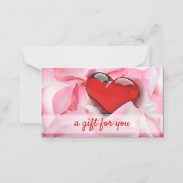 Valentinstag Rose Petals Geschenkkarte Platzkarte