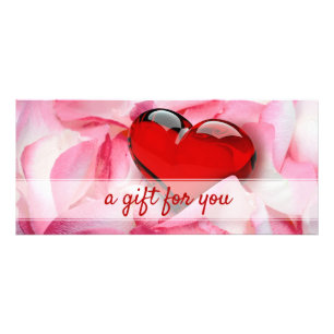 Valentinstag Rose Petals Geschenkkarte Werbekarte