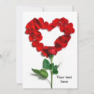 Valentinstag-Rosenherz Feiertagskarte