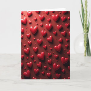 Valentinstag-Rot-Herzen-Karte Karte
