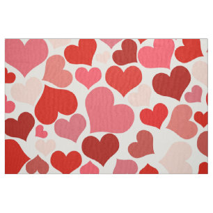 Valentinstag Rot Pink Herzen Stoff