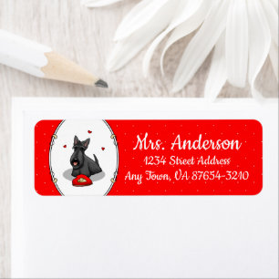 Valentinstag (rot) Schottischer Hund (schwarz) Nie