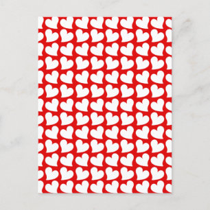 VALENTINSTAG ROT UND WEISSE HERZEN VALENTINSTAG POSTKARTE