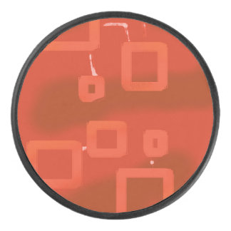 Valentinstag Rot Whimsical Geometrisch Abstrakt Eishockey Puck