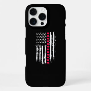 Valentinstag Rote Herzen US Amerikanische Flagge P iPhone 16 Pro Max Hülle