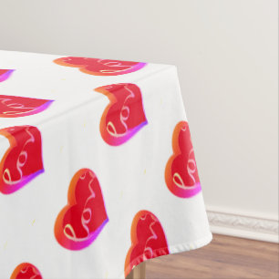Valentinstag Rote Liebe Herz Tischdecke