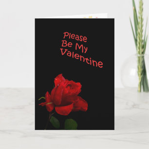 Valentinstag-Rote Rose Feiertagskarte