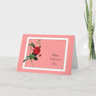 Valentinstag-Rote Rose, Pierre Joseph Redouté Feiertagskarte