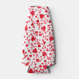 Valentinstag Roter Konfetti Herz Muster Flaschenkühler