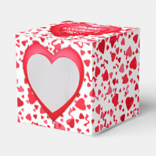 Valentinstag Roter Konfetti Herz Personalisiert Geschenkschachtel