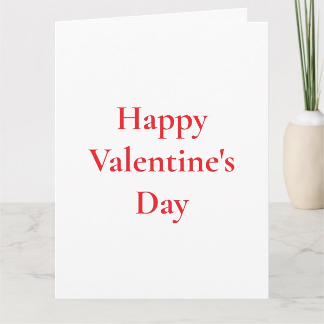 Valentinstag Roter Niedlich-farbiger Romantik 2025 Karte (Vorderseite)