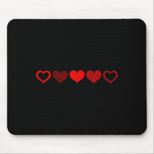 Valentinstag-Rotes-Herz-Design für Männer, Frauen  Mousepad