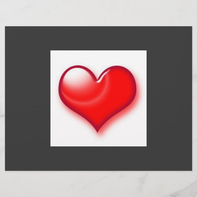 Valentinstag Rotes Herz Flyer (Vorne)