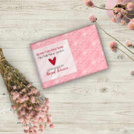 Valentinstag Rotes Herz Handgemachte Seifenetikett Rechteckiger Aufkleber
