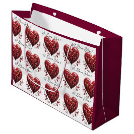 Valentinstag Rotes Herz Ich Liebe Sie Große Geschenktüte