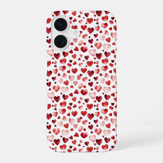 Valentinstag: Rotes Herz iPhone 16 Hülle (Rückseite)