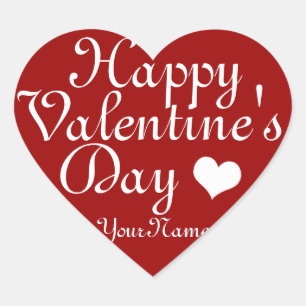 Valentinstag-rotes Herz-kundengerechter Aufkleber