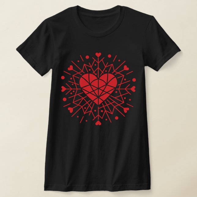 Valentinstag - Rotes Herz -  T-Shirt (Ablage )