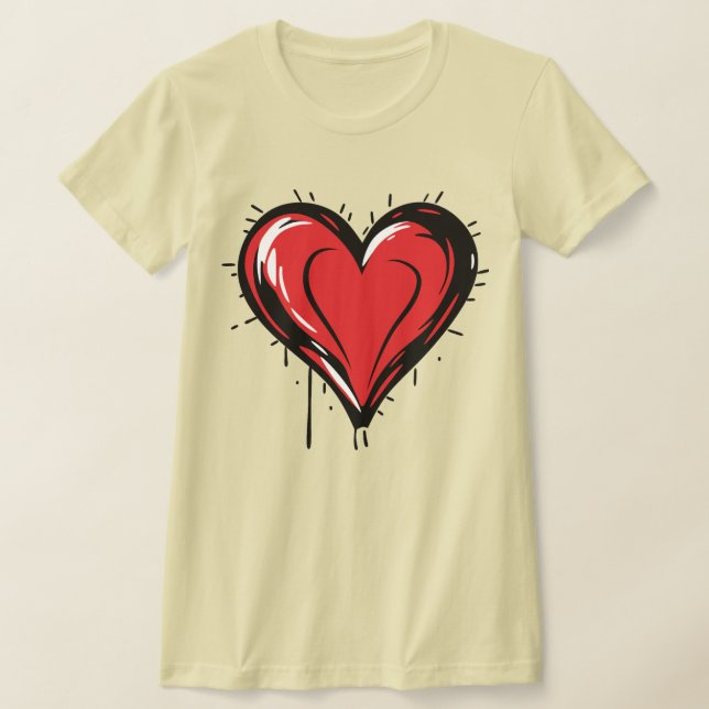 Valentinstag - Rotes Herz T-Shirt (Ablage )