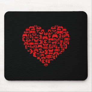 Valentinstag Rotes Herz Videospiel Spaß Liebe Game Mousepad