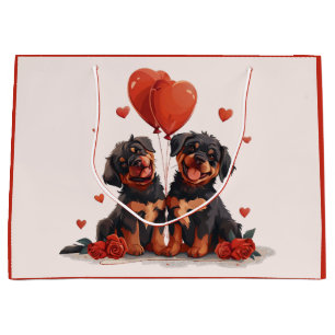 Valentinstag Rottweiler Hunde Große Geschenktüte