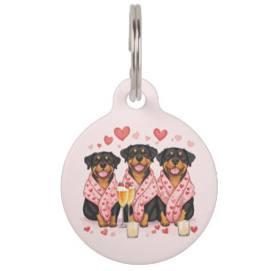Valentinstag Rottweiler Hunde Haustiermarke