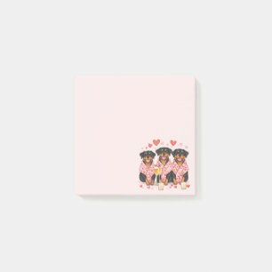Valentinstag Rottweiler Hunde Post-it Klebezettel